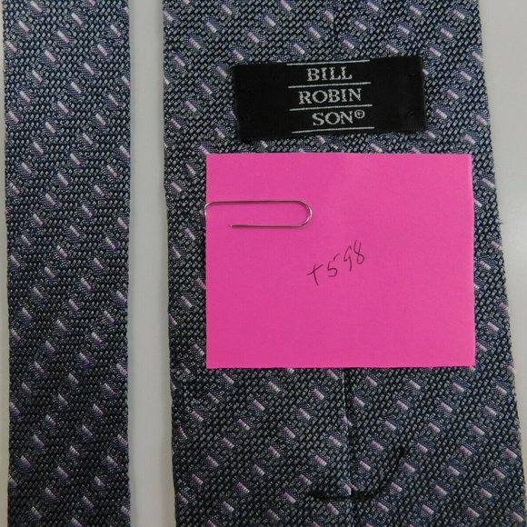 Bill Robin Son NWOT Gray and Purple Geometric T598 - Picture 4 of 4